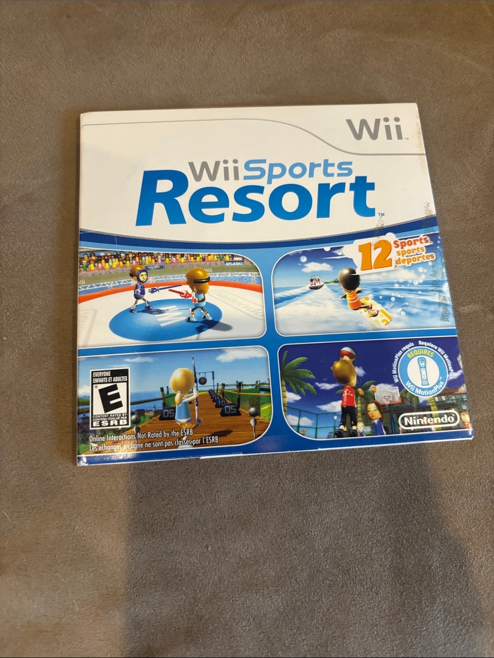 Nintendo Wii Sports Resort Game Case - White & Blue